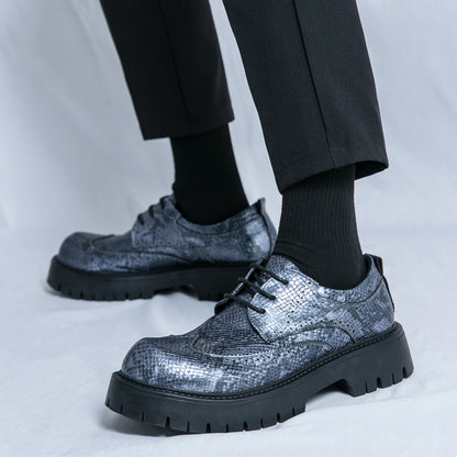 Men's Stylish Textured Leather Shoes