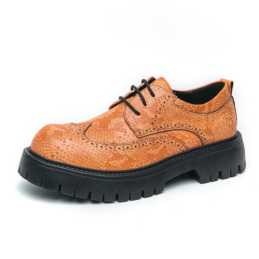 Men's Stylish Textured Leather Shoes
