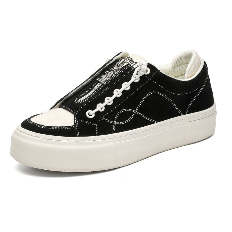 Men's Trendy Soft-Soled Zip Canvas Shoes