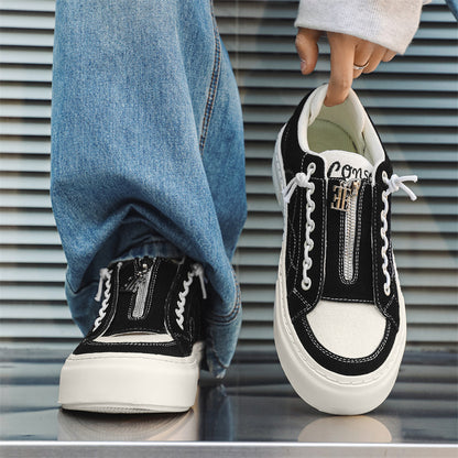 Men's Trendy Soft-Soled Zip Canvas Shoes