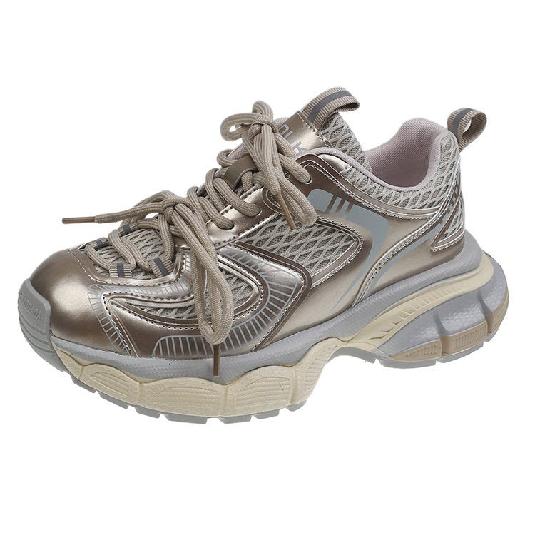 Women's Thick-Soled Lightweight Shoes with Reflective Straps