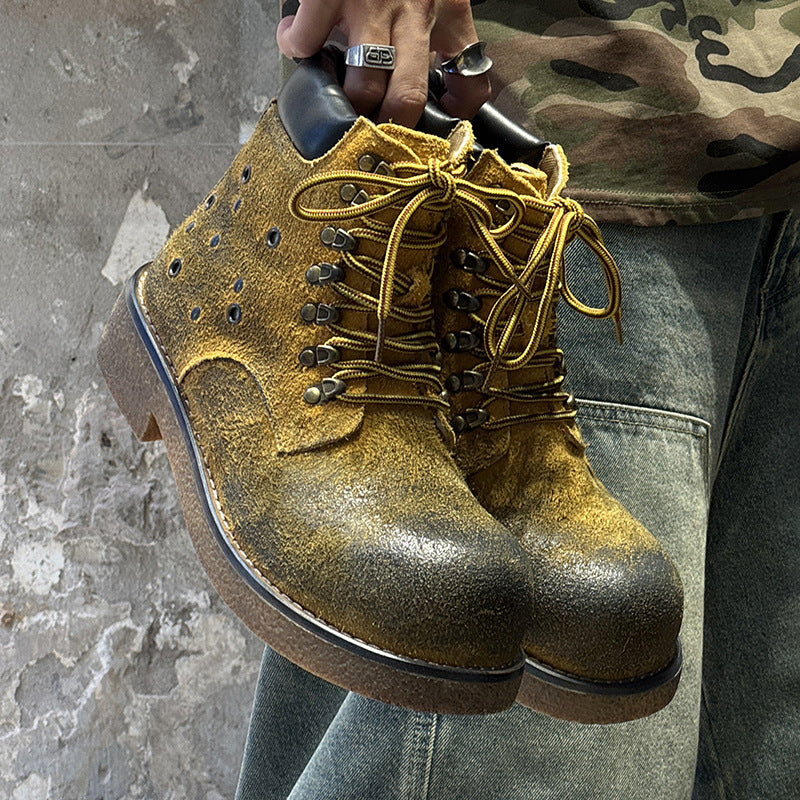 Men's Distressed British-Style Boots