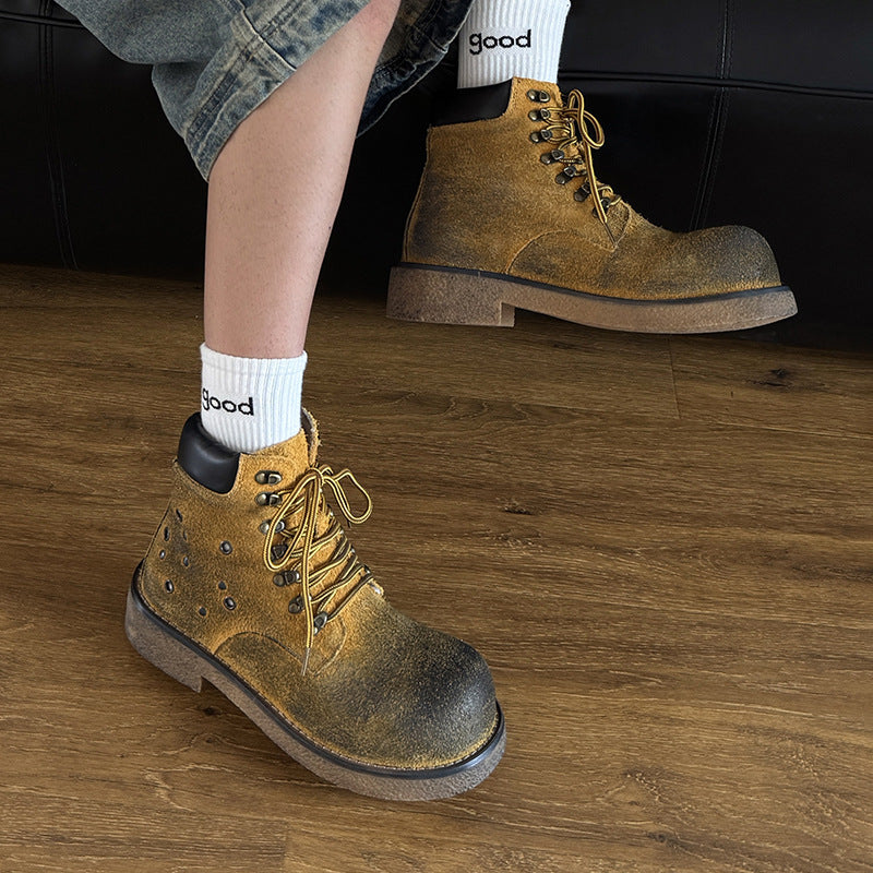 Men's Distressed British-Style Boots