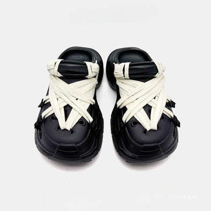 Men's Lace-Up Hole Shoes