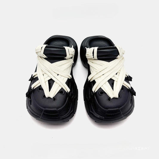 Men's Lace-Up Hole Shoes