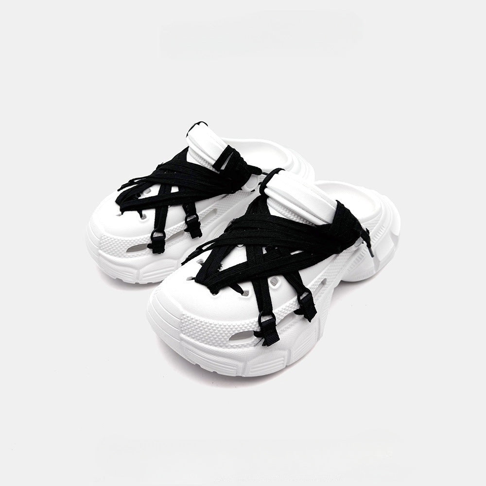 Men's Lace-Up Hole Shoes