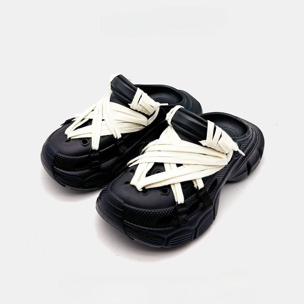 Men's Lace-Up Hole Shoes