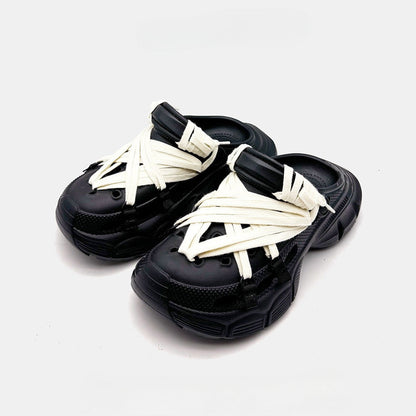 Men's Lace-Up Hole Shoes