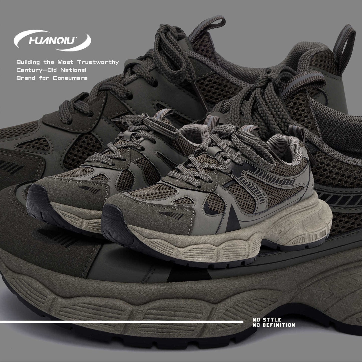 Men's Mesh Geometric Sports Shoes