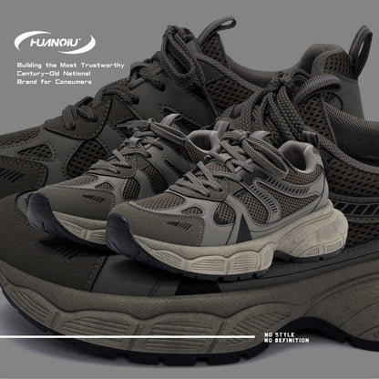 Men's Mesh Geometric Sports Shoes