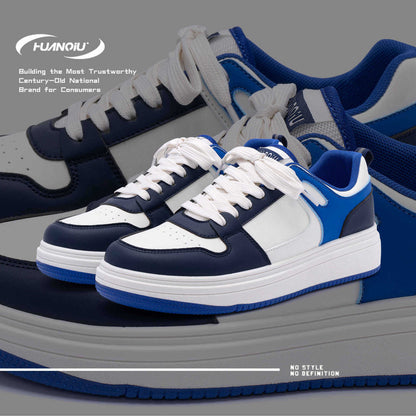 Men's Color-Block White Sneakers