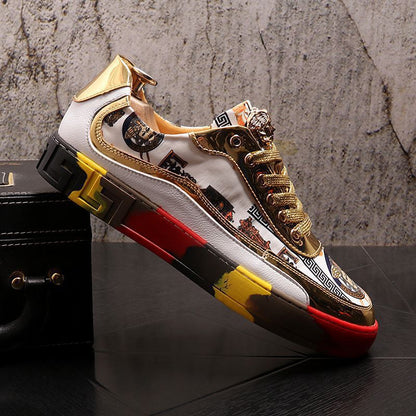 Men's Printed Colorful Fashionable Sneakers