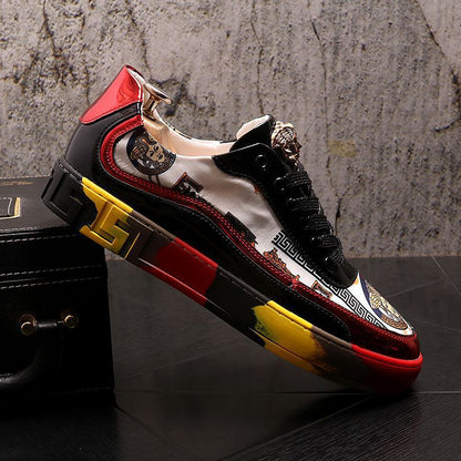 Men's Printed Colorful Fashionable Sneakers