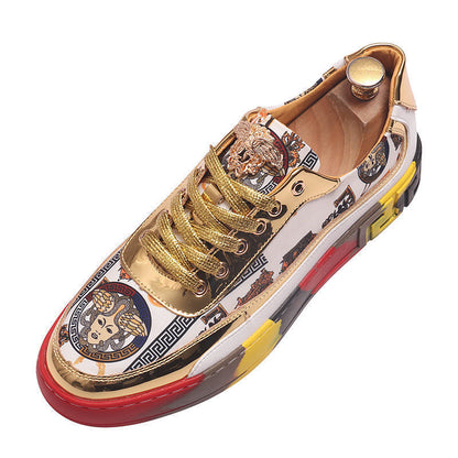 Men's Printed Colorful Fashionable Sneakers