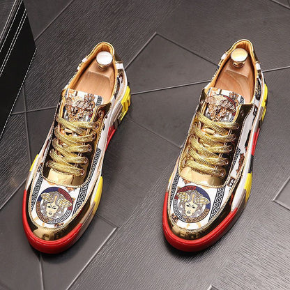 Men's Printed Colorful Fashionable Sneakers