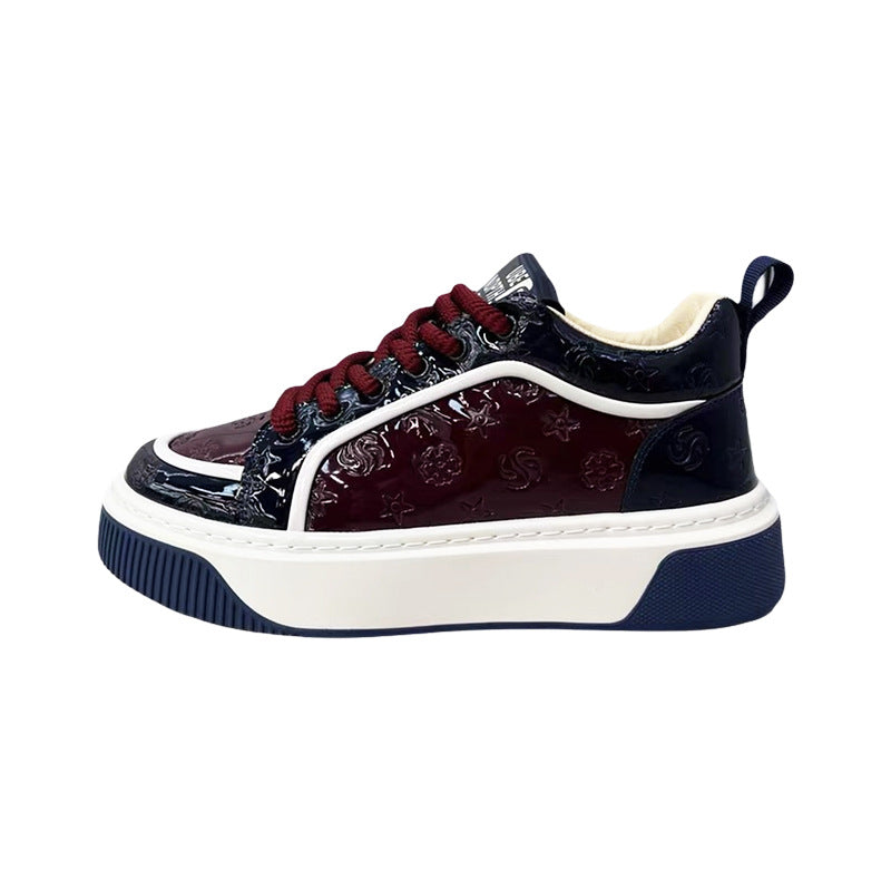 Men's High-End Printed Leather Sneakers