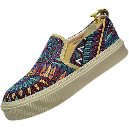 Men's Printed Slip-On Canvas Shoes