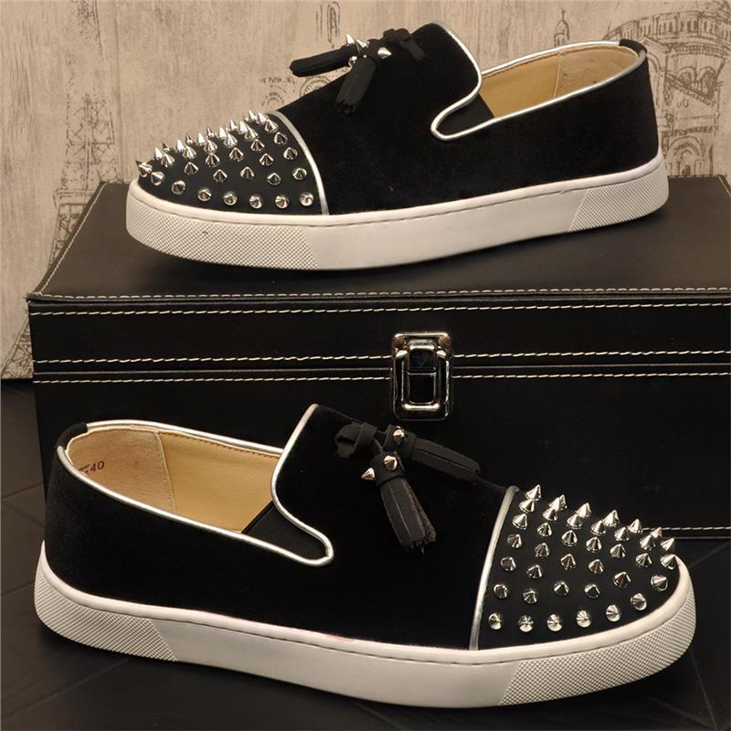 Men's Suede Rivet Fringe Casual Shoes