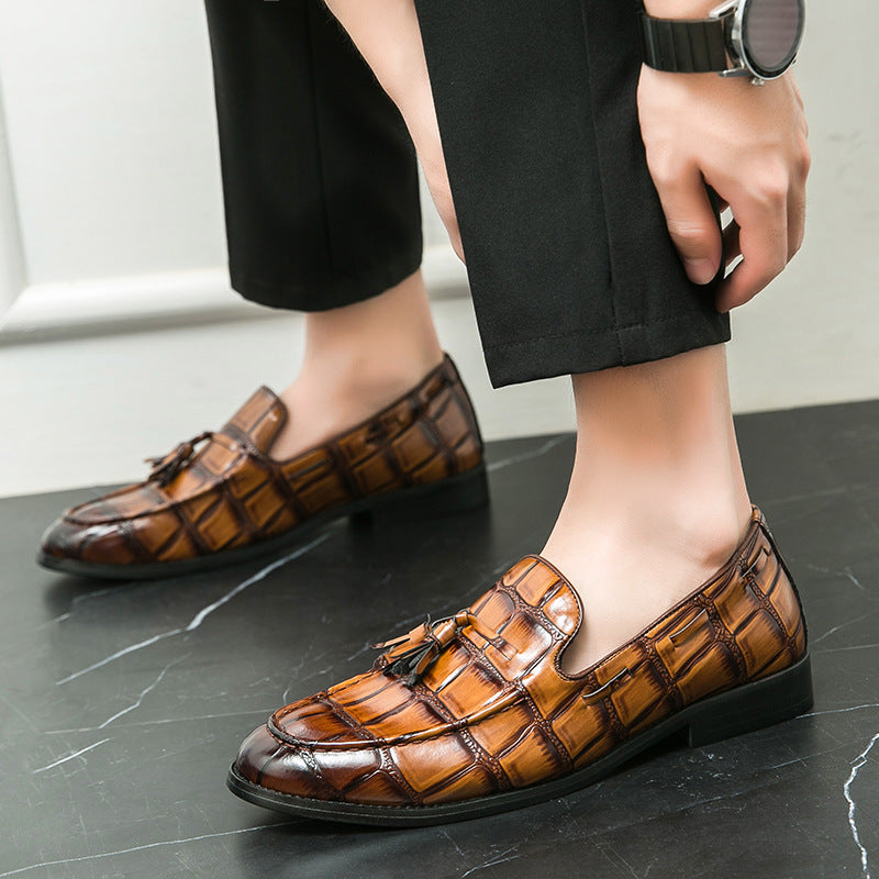 Men's Fringe Slip-On Leather Shoes