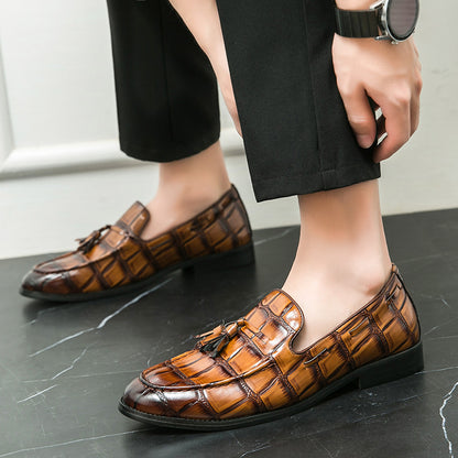 Men's Fringe Slip-On Leather Shoes