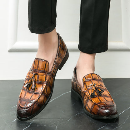 Men's Fringe Slip-On Leather Shoes