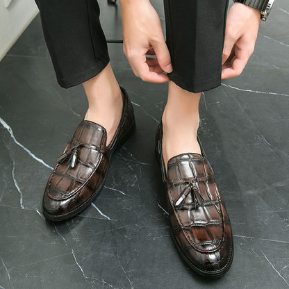 Men's Fringe Slip-On Leather Shoes