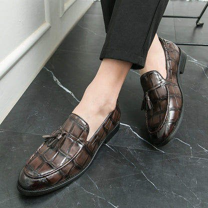 Men's Fringe Slip-On Leather Shoes
