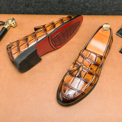 Men's Fringe Slip-On Leather Shoes