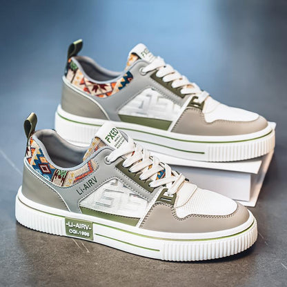 Men's Mesh Cloth Embroidered Sneakers