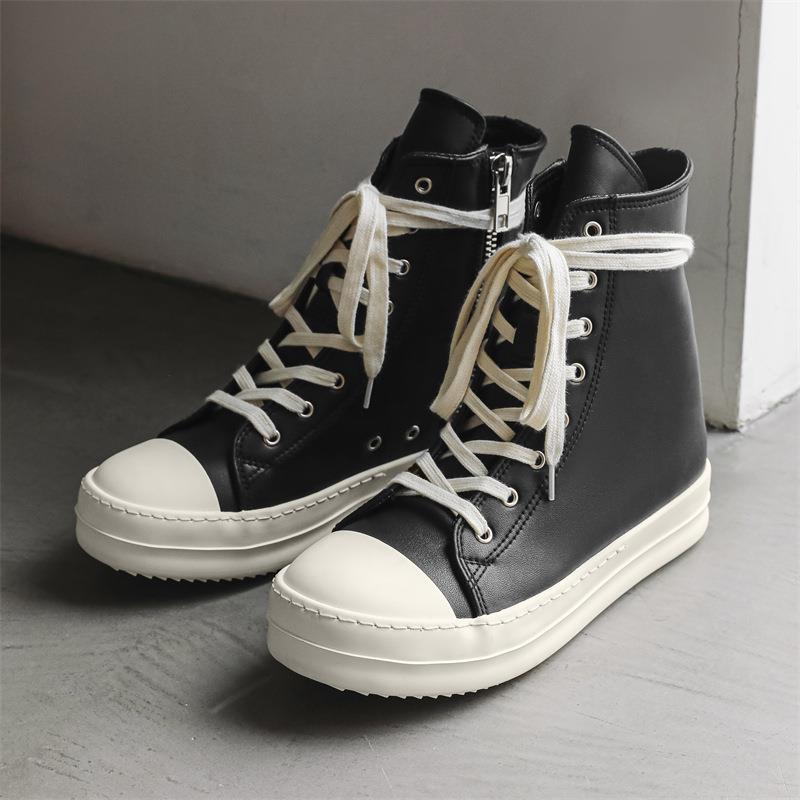 Men's Leather High-Top Sneakers