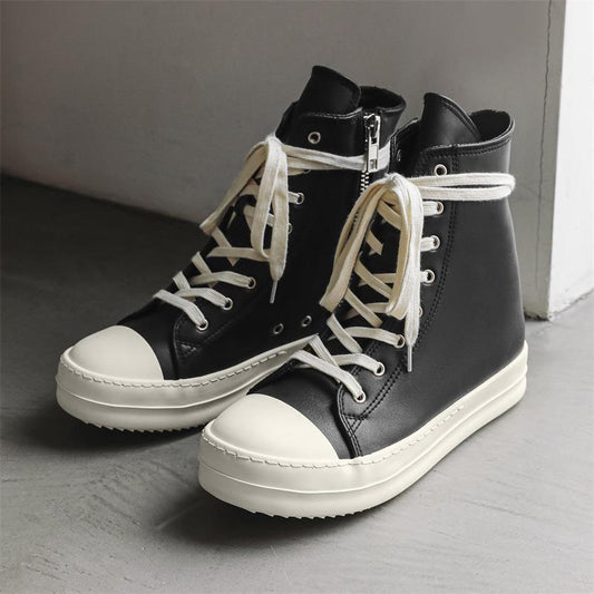 Men's Leather High-Top Sneakers