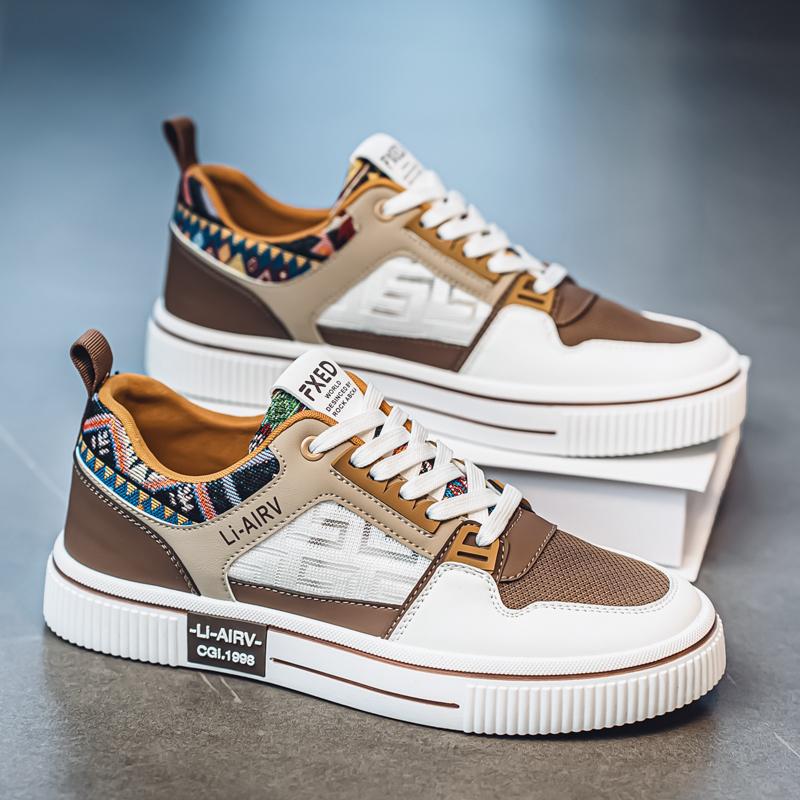 Men's Mesh Cloth Embroidered Sneakers