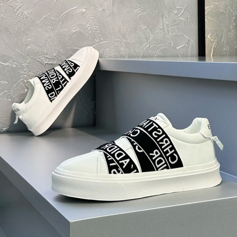 Men's Letter-Strap Casual Sneakers