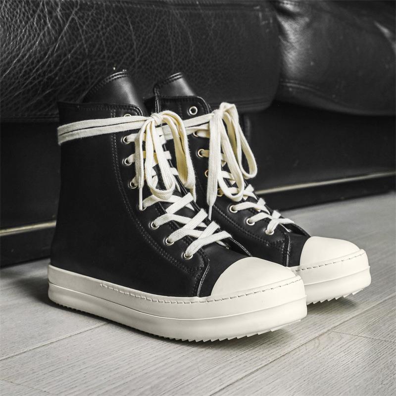 Men's Leather High-Top Sneakers