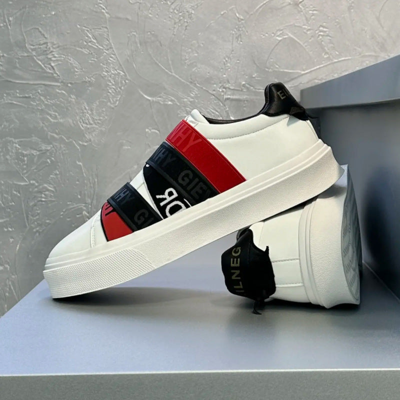 Men's Letter-Strap Casual Sneakers