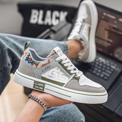 Men's Mesh Cloth Embroidered Sneakers