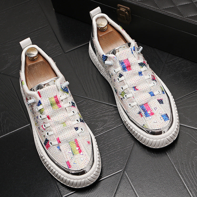 Men's Rhinestone Fashion Slip-On Sneakers