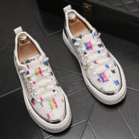 Men's Rhinestone Fashion Slip-On Sneakers