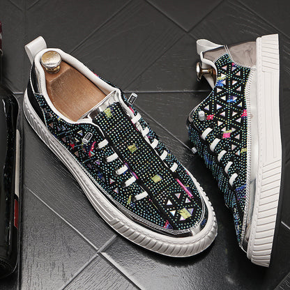 Men's Rhinestone Fashion Slip-On Sneakers