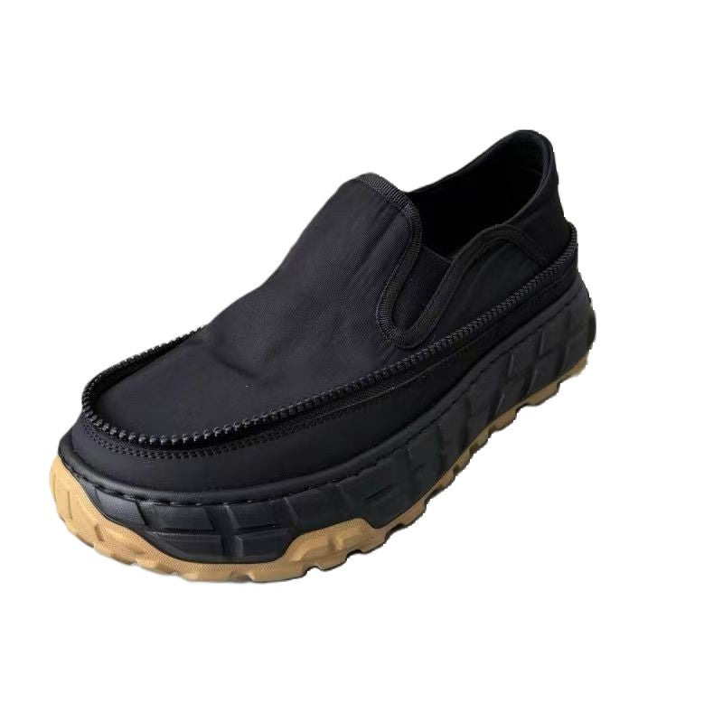Men's Personality Zipper Slip-On Chunky Shoes