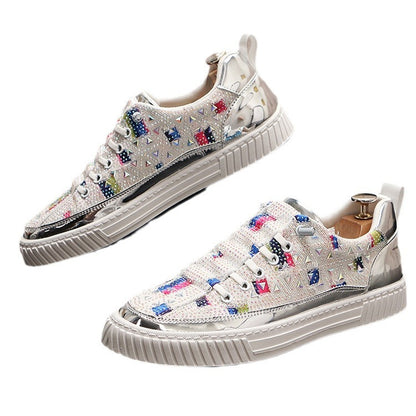 Men's Rhinestone Fashion Slip-On Sneakers