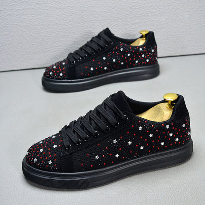 Men's Starry Rhinestone Casual Sneakers