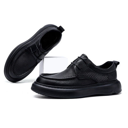 Men's Genuine Leather Hollow-Out Leather Shoes