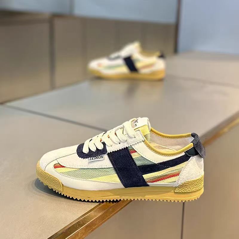 Men's Breathable Color-Block Casual Sneakers