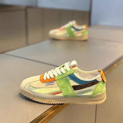 Men's Breathable Color-Block Casual Sneakers