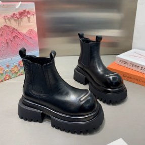Zippered Chunky-Soled Platform Chelsea Boots