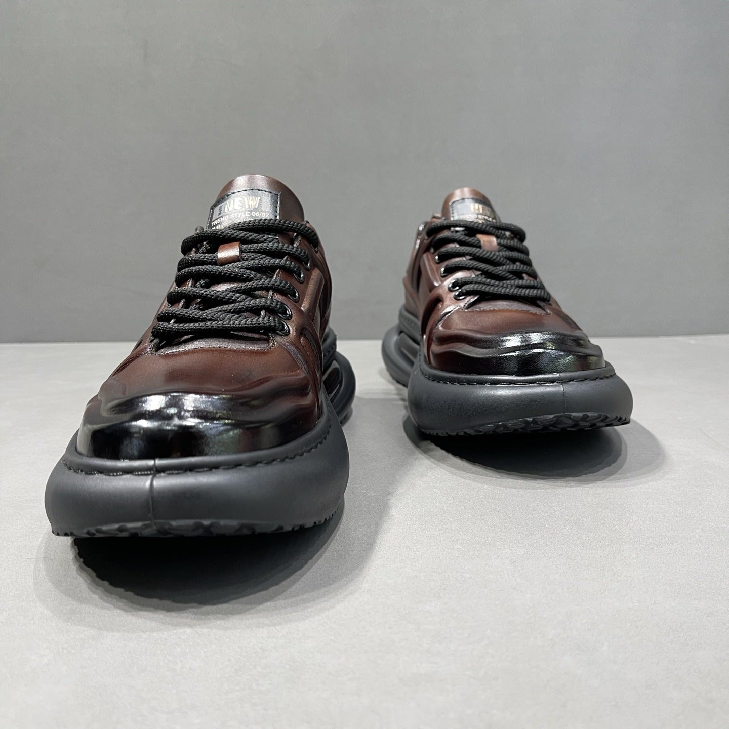 Men's First-Grain Leather Air-Cushioned Sneakers