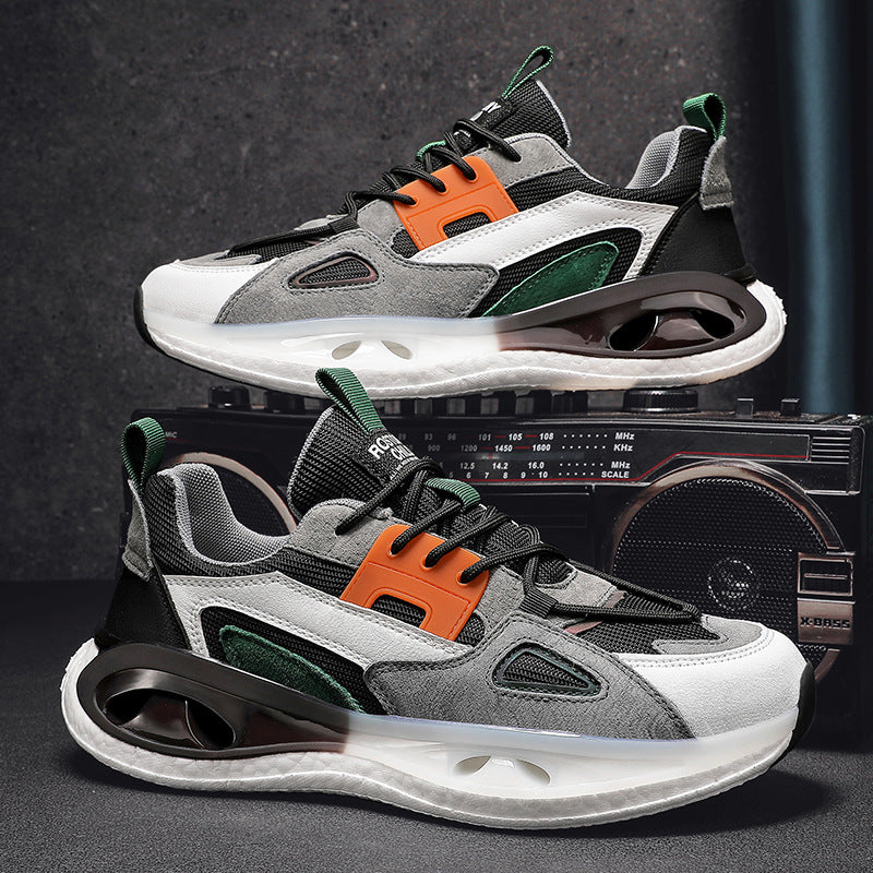 Men's Color-Block Mesh Soft-Soled Sneakers