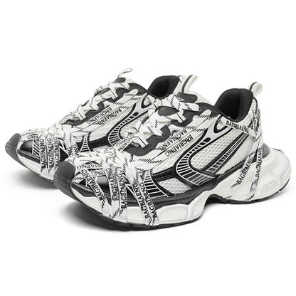 Men's Letter-Strap Woven Sneakers