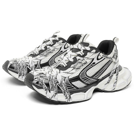 Men's Letter-Strap Woven Sneakers